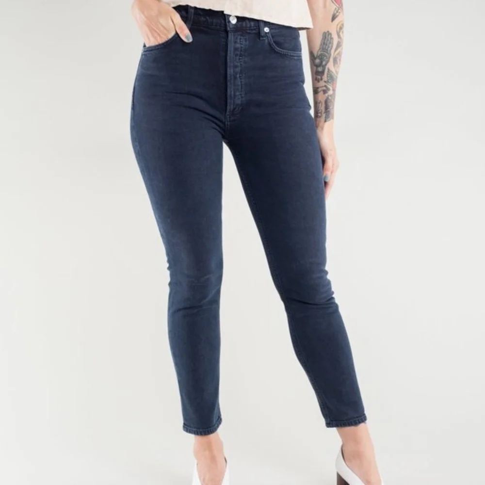 AGOLDE | Nico High Rise Skinny Jeans Darkwash - Picture 2 of 8